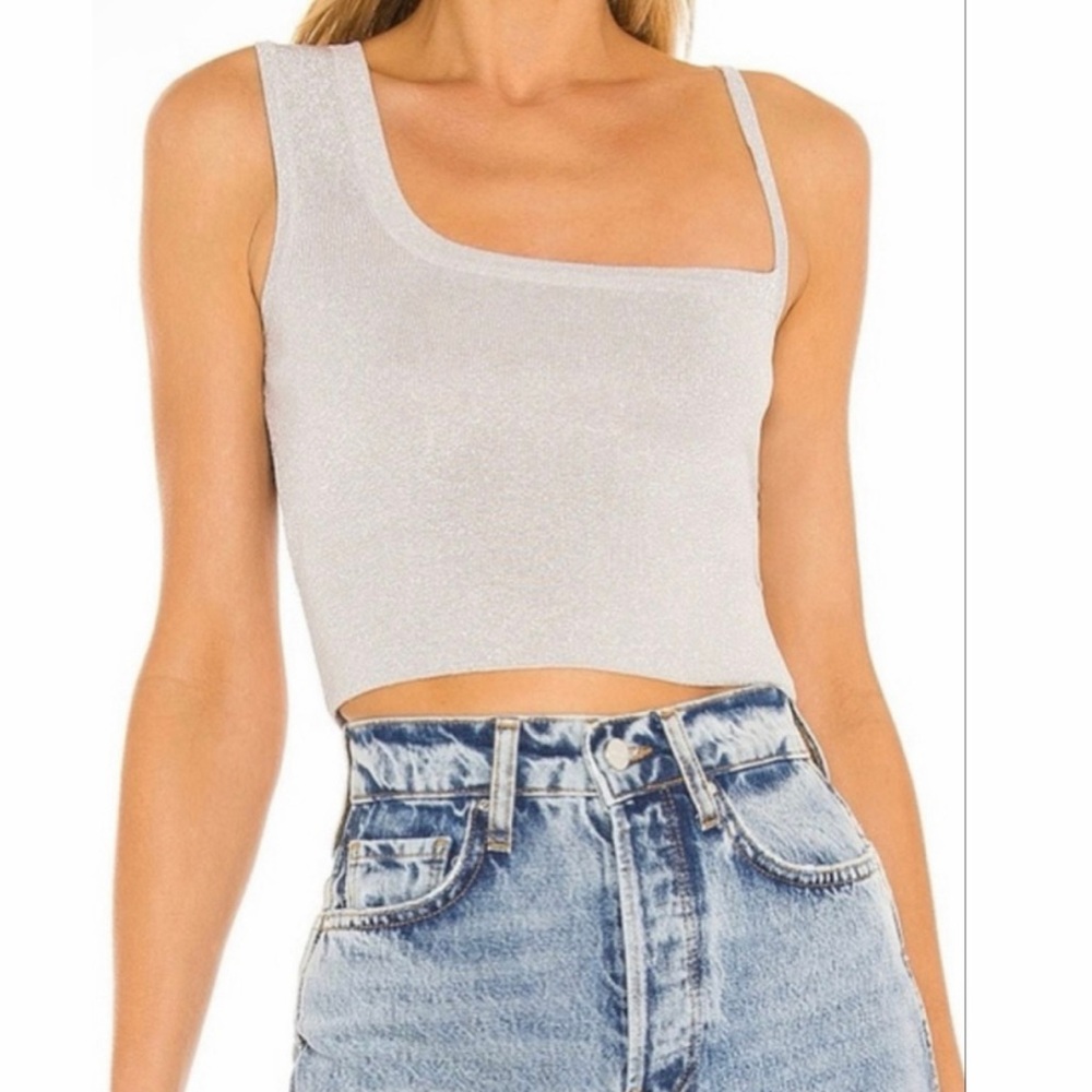 Superdown Square-Neck Crop Tank Top